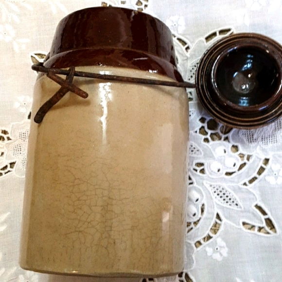 Other - Antique Crock Canning Jar 120 yrs old